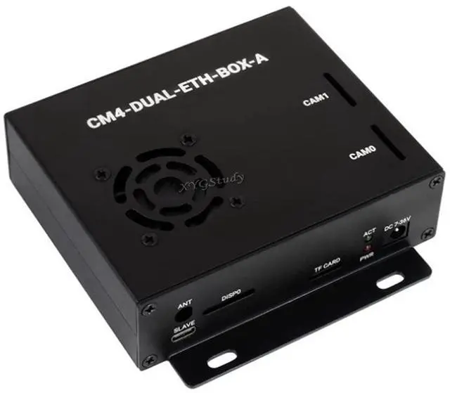 Main image of Dual Gigabit Ethernet Mini-Computer for Raspberry Pi Compute Module 4 (NOT Included) with Metal Case and Cooling Fan CM4-DUAL-ETH-BASE Inside @(CM4-DUAL-ETH-BOX-A)