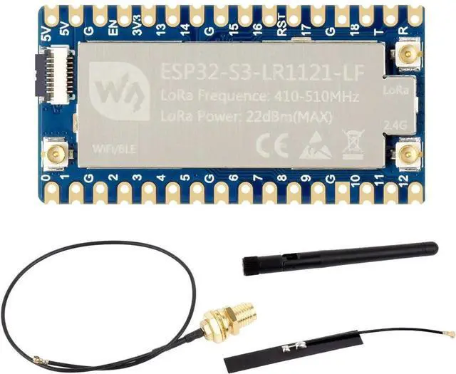 Main image of ESP32-S3 LoRa Development Board, Integrates LR1121 Third-Generation RF Chip, Supports Sub-GHz/2.4GHz LoRa Wireless Communication, LF Version, 410~510MHz Frequency @(ESP32-S3-LR1121-LF)