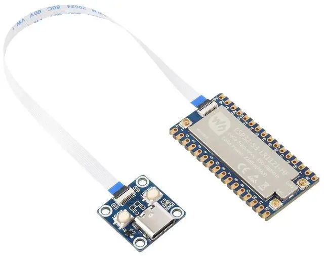 Main image of ESP32-S3 LoRa Dev Board, Integrates LR1121 Third-Generation RF Chip, Supports Sub-GHz/2.4GHz LoRa Wireless Communication, 850~930MHz Frequency, + USB Type-C Adapter @(ESP32-S3-LR1121-HF-Kit)