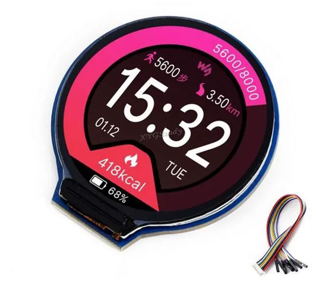 Main image of for Raspberry Pi 1.28 inch Round LCD Screen Display Module 240×240 Resolution SPI Interface @1.28inch LCD Module