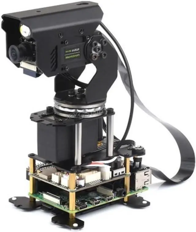 Main image of 360° Omnidirectional High-Torque 2-Axis Expandable Pan-Tilt Camera Module for Raspberry Pi 5 4B, Based On General Driver Board for Robots, Driven By Serial Bus Servos @
