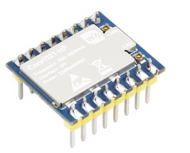 Main image of Core1121 HF Dual-Band LoRa Module, Based on Low-Power LR1121 Transceiver, Suitable for Sub-GHz and 2.4GHz Frequency Bands, 850~930MHz Frequency, +Pre-soldered Header @(Core1121-HF-M)