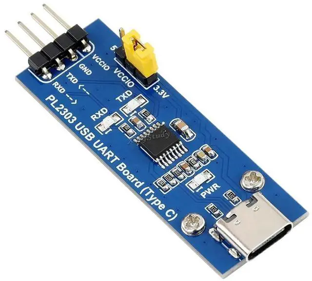 Main image of PL2303 USB to UART (TTL) Communication Module with USB-C Connector Adopts PL2303, Compatible with 1.8V/2.5V/3.3V/5V Logic Level @(PL2303 USB UART Board (Type C))