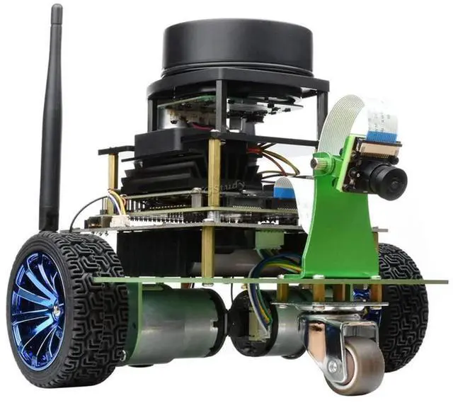 Main image of JetBot Professional Version ROS AI Robot Accessory Kit Supports Dual Controllers RP2040 Microcontroller Jetson Nano for Lidar Mapping Vision Processing Self Driving @