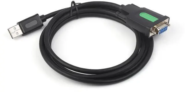 Main image of Industrial USB to RS232 Serial Adapter Cable, USB Type A to DB9 Female Port, Original FT232RL Chip, Cable Length 1.5m @(USB-TO-RS232-Female-Cable), Black