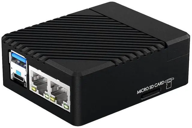 Main image of Mini-Computer Kit Dual Gigabit Ethernet Base Board Designed for Raspberry Pi Compute Module 5 (NOT Included), for All Variants of CM5, with Aluminum Alloy Case @(CM5-DUAL-ETH-MINI-BOX)