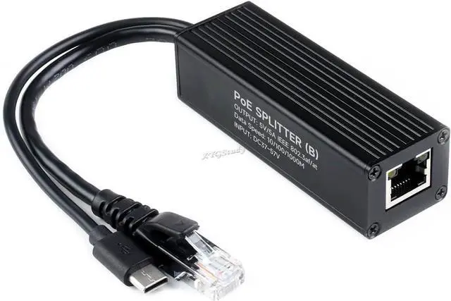 Main image of Industrial Gigabit PoE Splitter, for 5V 5A Type-C Power Output Port, Onboard MPS Control Chip, Safer and More Stable @(POE-SPLITTER-25W-TYPE-C)