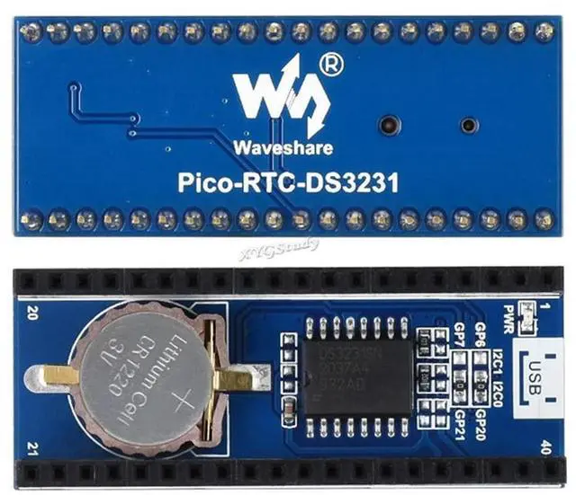 Main image of High Precision RTC Module for Raspberry Pi Pico, Onboard DS3231 Chip @(Pico-RTC-DS3231)