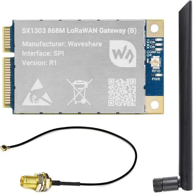 Main image of SX1303 868M LoRaWAN Gateway Module (B) for Raspberry Pi with Standard Mini-PCIe Socket Long Range Transmission Large Capacity Support Multi-Band @