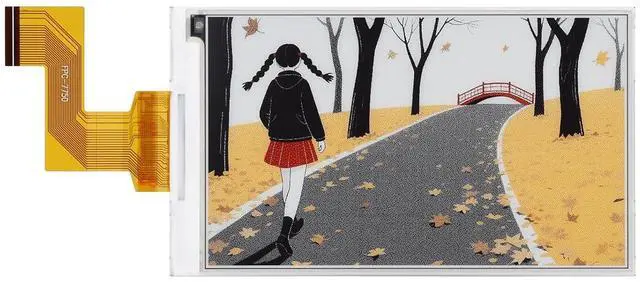 Main image of 3.97inch E-Paper Display, E-Ink Display, 800 × 480 Pixels, Red/Yellow/Black/White, SPI Interface, Without Driver Board @(3.97inch e-Paper (G))