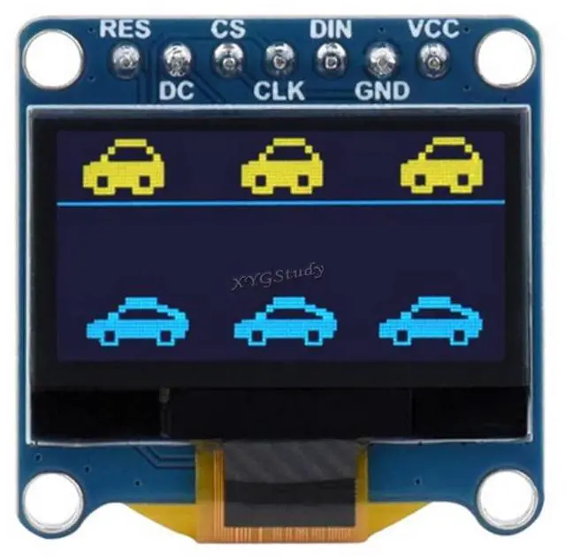 Main image of 0.96inch OLED Display Module (C) Screen 128×64 Resolution Embedded SSD1315 Driver Chip SPI / I2C Interface (Yellow&Blue) @
