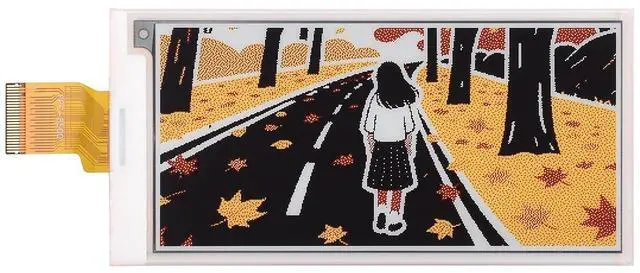 Main image of 3.5inch E-Paper Display (G), Raw E-Ink Display, 384 × 184 Pixels, Red/Yellow/Black/White, SPI Interface, NO Driver @(3.5inch e-Paper (G))