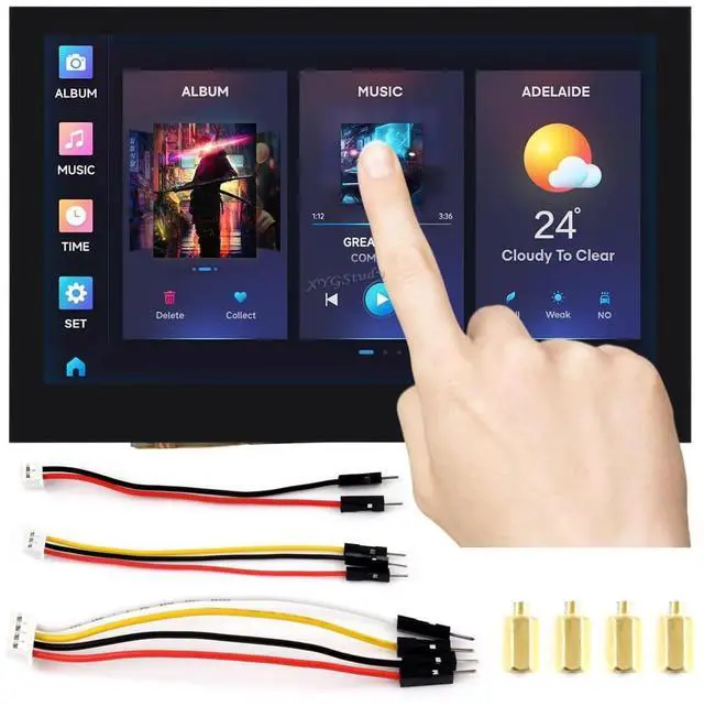 Main image of 4.3inch ESP32-S3 Capacitive 800×480 Touch Display Development Board Supports WiFi Bluetooth, 5-Point Touch, 32-bit LX7 Dual-core Processor, Up to 240MHz Frequency @(ESP32-S3-Touch-LCD-4.3)