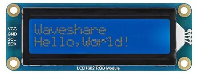 Main image of LCD1602 RGB Module 16x2 Characters LCD RGB Backlight Color 3.3V/5V I2C Bus Communication for Raspberry Pi/Pi Pico Jetson Nano @