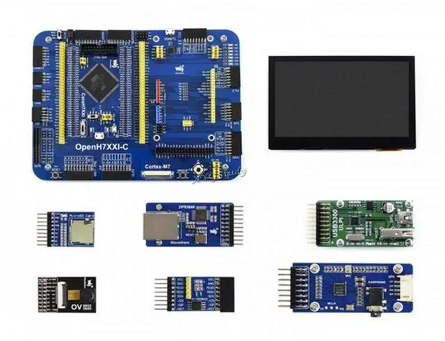 Main image of OpenH743I-C Package A, STM32H7 STM32 Development Board for STM32H743IIT6 Microcontroller with 4.3 inch Capacitive Touch LCD and Ethernet Audio Storage Camera Module @(OpenH743I-C Package A)