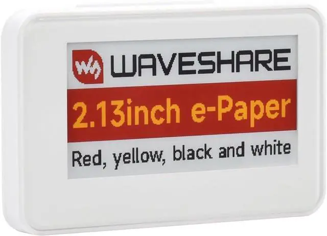 Main image of 2.13inch NFC-Powered e-Paper (G), Red/Yellow/Black/White 4-Color Displaying, No Battery, Wireless Powering & Data Transfer, ABS Case @