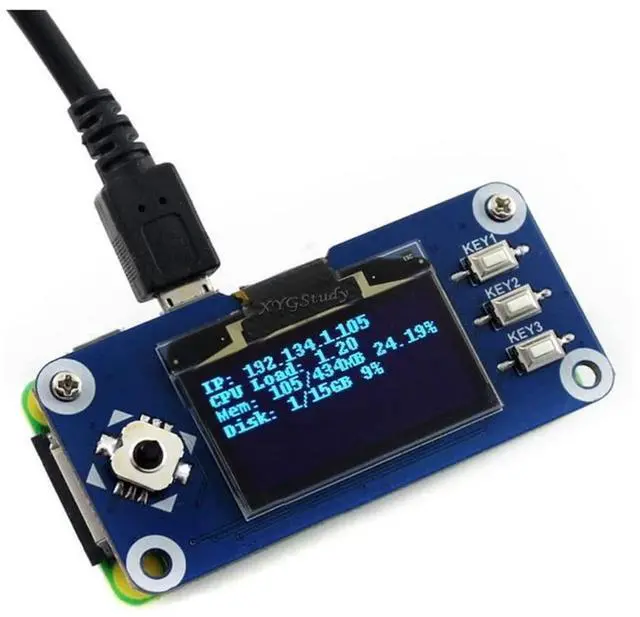 Main image of 1.3inch 128x64 OLED Display HAT for Raspberry Pi 4 3 Jetson Nano SPI/I2C Interface with Embedded Controller @