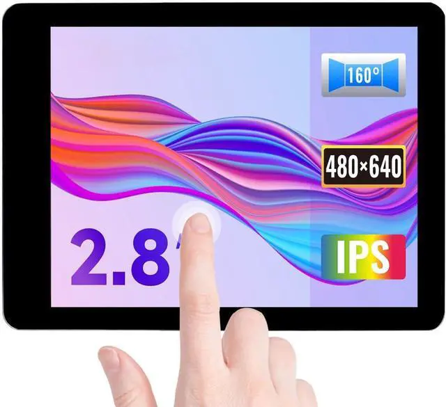 Main image of 2.8inch DSI Capacitive 480×640 IPS Display Panel Touch Display LCD for Raspberry Pi 5/4B/3B+/3A+ with I2C Touch Port and Fully Laminated Screen