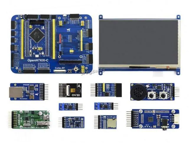 Main image of OpenH743I-C Package B, STM32H7 STM32 Development Board for STM32H743IIT6 Microcontroller with 7 inch Capacitive Touch LCD (F) and Ethernet Audio Storage Camera Module @(OpenH743I-C Package B)
