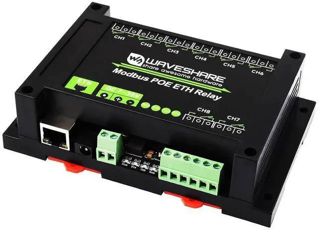 Main image of Modbus POE ETH Relay 8-CH Ethernet Relay Module Supports Sending Modbus RTU/Modbus TCP Protocol Commands via Ethernet Port to Control Relay and Various Devices