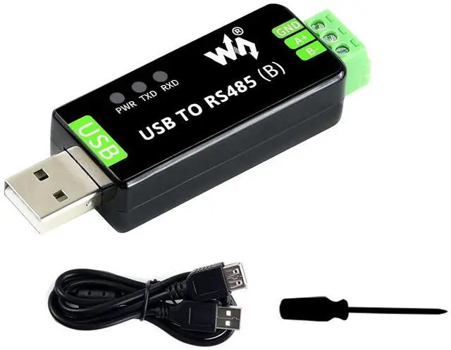Main image of Industrial USB to RS485 Converter Adapter with Original CH343G and SP485EEN, Built-in Lightningproof Tube, Resettable Fuse, ESD and TVS Protection Circuits, up to 1.2km RS485 Transmission Distance