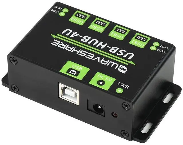 Alt view image 2 of 7 - USB 2.0 HUB 4 Port, Onboard Industrial Grade HUB Chip, up to 480Mbps Data Rate, with ESD Protection and Multiple Protection Circuits, Multiple OS Support, Plug & Play