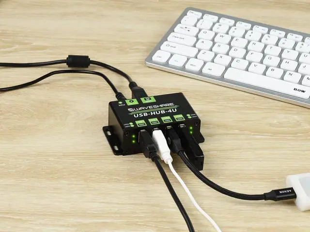 Alt view image 3 of 7 - USB 2.0 HUB 4 Port, Onboard Industrial Grade HUB Chip, up to 480Mbps Data Rate, with ESD Protection and Multiple Protection Circuits, Multiple OS Support, Plug & Play