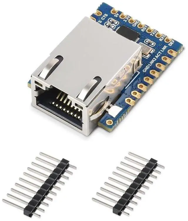 Main image of TTL UART to Ethernet Serial Converter Module Support TCP Server/TCP Client/UDP Multicast/UDP Mode, Modbus Gateway, NTP Protocol etc. Tiny Size, Easy to Integrate
