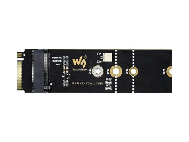 Alt view image 2 of 7 - M.2 M Key to A Key Adapter for PCIe Devices, Support M.2 (A Key) 2230/2242 to M.2 (M Key) 2260/2280, Support USB Conversion