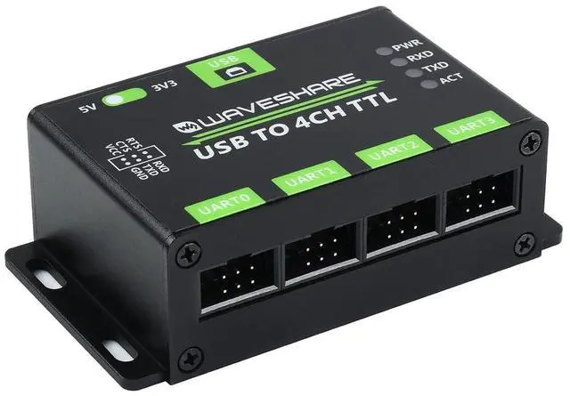 Main image of Industrial USB to 4CH TTL UART Converter Serial Adapter with Multi Protection Circuits Compatible with Multiple Systems Like Win7/8/8.1/10/11, Mac, Linux, Android etc.