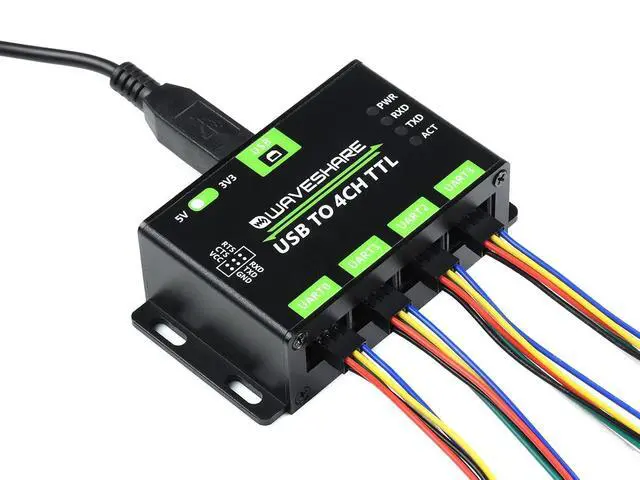 Alt view image 6 of 7 - Industrial USB to 4CH TTL UART Converter Serial Adapter with Multi Protection Circuits Compatible with Multiple Systems Like Win7/8/8.1/10/11, Mac, Linux, Android etc.