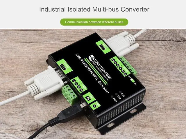 Alt view image 2 of 7 - USB/RS485/RS232/TTL Converter Industrial Isolated Multibus Converter Support USB/RS232/TTL to RS232/485/TTL, Built-in Multi Protection Circuits, Fast Communicating, Better Compatibility