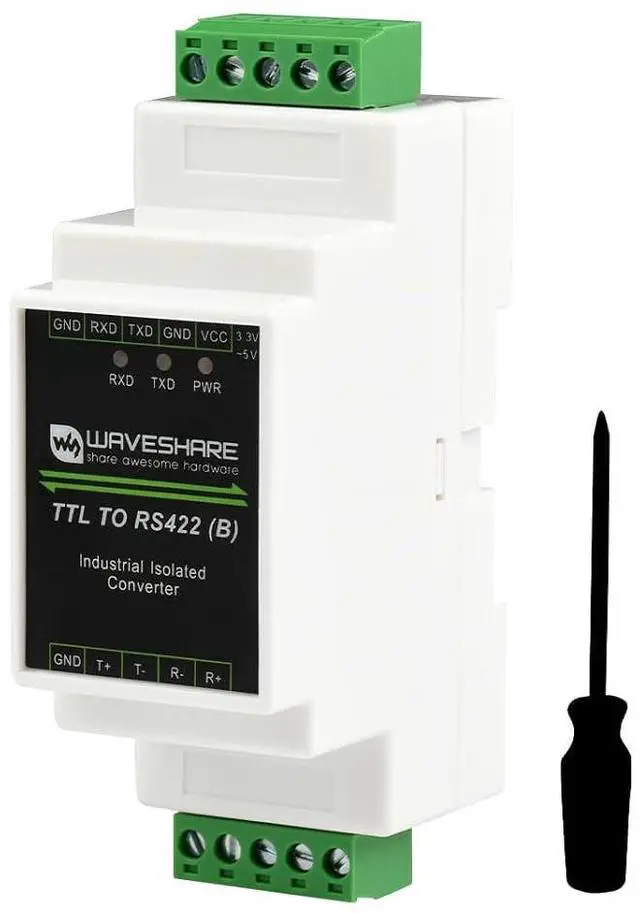 Main image of TTL to RS422 Serial Converter, Galvanic Isolated, Compatible with TTL/RS422 Standard, Supports Full Duplex Communication, 106.0 58.6 36.0mm