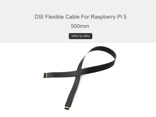 Alt view image 2 of 7 - DSI FPC Flexible Cable for Raspberry Pi 5, 22Pin to 15Pin Pi5 Display Cable Suitable for DSI Display Screens, More Stable Signal Transmission (500mm)
