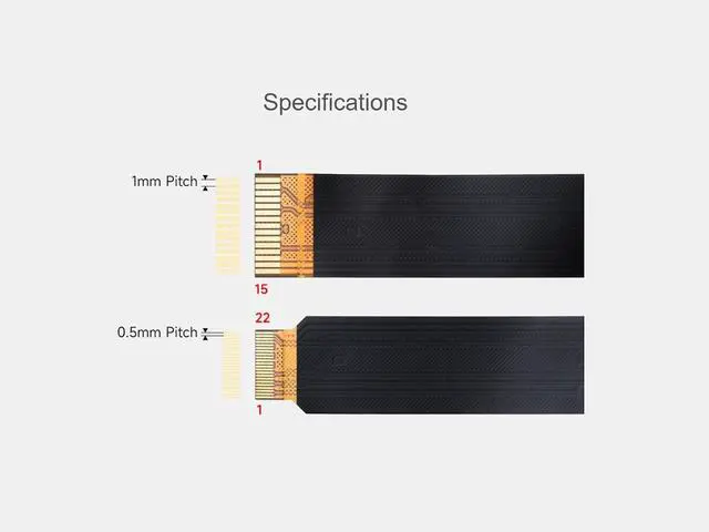 Alt view image 4 of 7 - DSI FPC Flexible Cable for Raspberry Pi 5, 22Pin to 15Pin Pi5 Display Cable Suitable for DSI Display Screens, More Stable Signal Transmission (500mm)