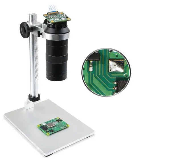 Alt view image 5 of 7 - 100X Microscope Lens for Raspberry Pi, C/CS-Mount, 0.12X ~ 1.8X Optical Magnification, Compatible with Raspberry Pi HQ Camera