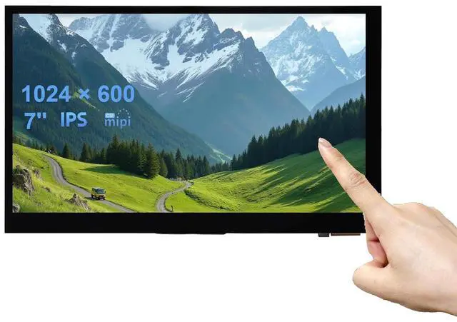 Main image of ESP32-P4-WIFI6 7inch Touch Display Dev Board, Based on ESP32-P4 and ESP32-C6 Chip, with 7" IPS 5-Point Touch Screen 1024×600, Onboard RS485/CAN/I2C/UART Headers, Supports AI Speech Interaction