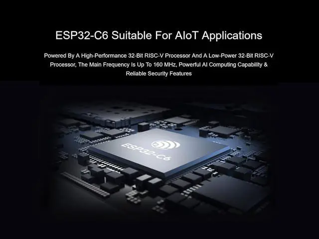 Alt view image 2 of 7 - ESP32 C6 Zero WiFi 6 Development Board Based on ESP32-C6FH4 Dual Processors, up to 160MHz Running Frequency, Integrates 2.4GHz Wi-Fi 6 (802.11 ax/b/g/n) & Bluetooth 5, USB Type-C Port
