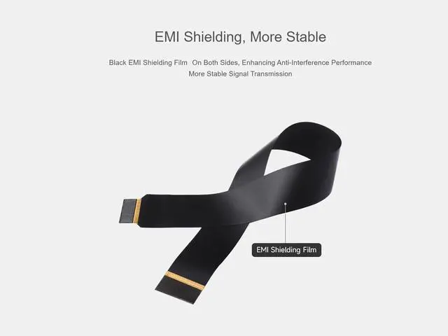 Alt view image 3 of 7 - CSI FPC Flexible Cable for Raspberry Pi 5, 22Pin to 15Pin Pi5 Camera Cable Suitable for CSI Camera Modules, with Black EMI Shielding Film, More Stable Signal Transmission (200mm)