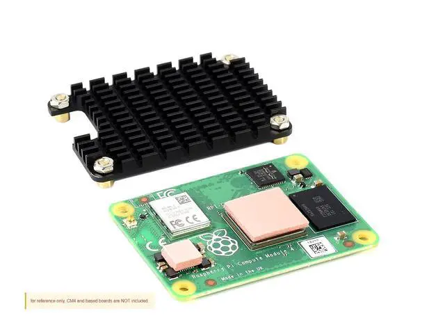 Alt view image 2 of 7 - Aluminum Heatsink for Raspberry Pi Compute Module 4 CM4 & Based Board, Notched for Antenna Section, Corrosion/Oxidation Resisting, Fast Heat Dissipation