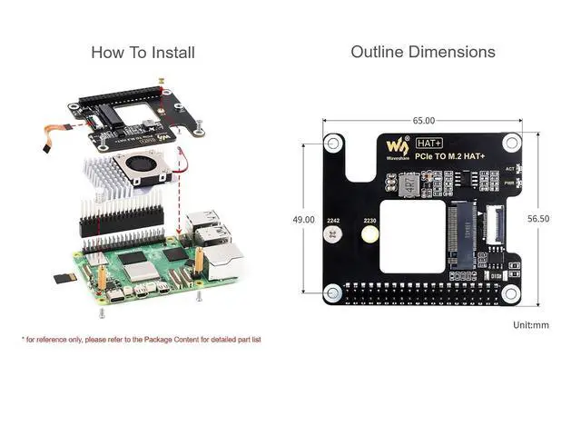 Alt view image 5 of 7 - PCIe to M.2 M Key Adapter for Raspberry Pi 5, Support NVMe Protocol M.2 SSD with 2230/2242 Size, PCI-E×1 Gen2 or Gen3 Mode, Support Booting from SSD for PI5, High-Speed Reading/Writing