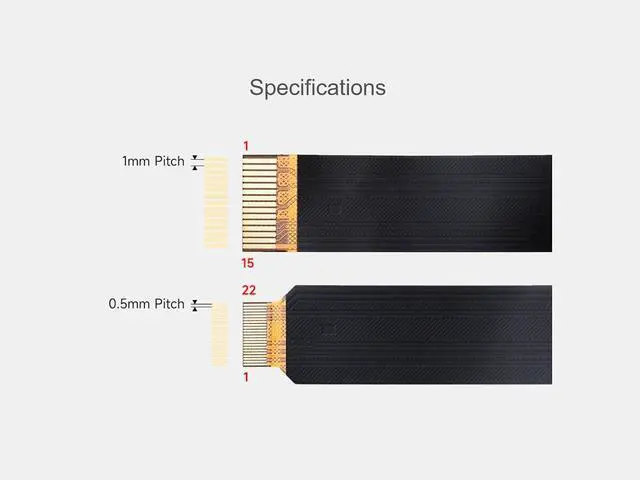 Alt view image 4 of 7 - CSI FPC Flexible Cable for Raspberry Pi 5, 22Pin to 15Pin Pi5 Camera Cable Suitable for CSI Camera Modules, More Stable Signal Transmission (300mm)