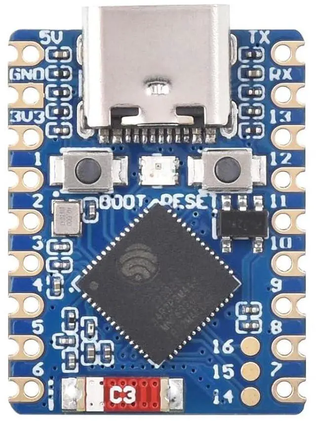 Main image of ESP32-C3 Mini Development Board, Based On ESP32-C3FN4 Single-Core Processor, 160MHz Running Frequency, 2.4GHz Wi-Fi & Bluetooth 5