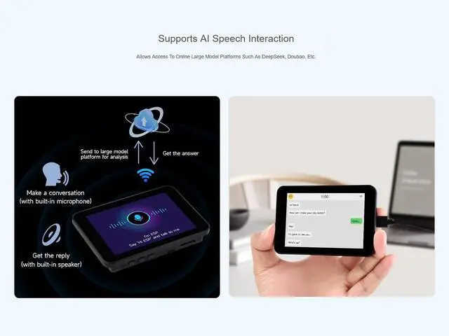 Alt view image 3 of 7 - ESP32-S3 3.5inch LCD Touch Display Development Board, ESP32-S3 with IPS Screen 320×480 Pixel 262K Color, Onboard Camera Interface and Audio Codec, etc., Support AI Speech Interaction