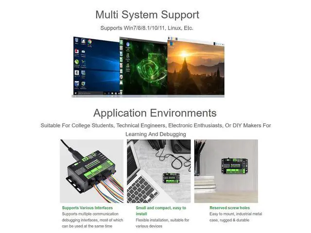 Alt view image 4 of 6 - USB to UART/I2C/SPI/JTAG Converter Support USB to 2-ch UART, or USB to 1-ch UART + 1-ch I2C + 1-ch SPI, or USB to 1-ch UART + 1-ch JTAG, Support Win11/10/8.1/8/7, Linux etc. Multi System