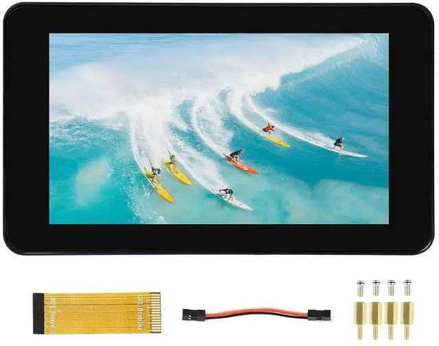 Main image of 7 inch DSI LCD Touch Display for Raspberry Pi 4B/3B+/3A+/CM4/CM3+, 1024×600 IPS Screen Capacitive Touchscreen Supports Raspbian, 5-Points Touch, Driver Required