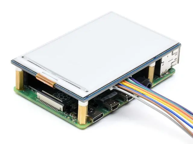 Alt view image 3 of 7 - 3.52inch E-Paper Display HAT, 360x240, SPI Interface, Black/White, 2 Gray Levels, 3.3V/5V, Raspberry Pi/STM32/Arduino Compatible