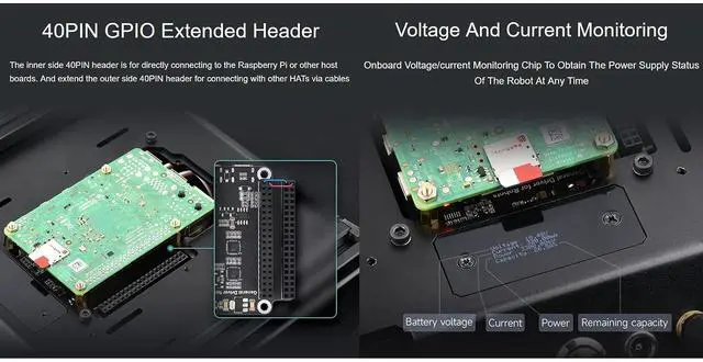 Alt view image 5 of 7 - General Driver Board for Robots, Based on ESP32, Rich Peripheral Interfaces, Support WiFi, Bluetooth and ESP-Now Communications, Compatible with Raspberry Pi and Jetson Nano