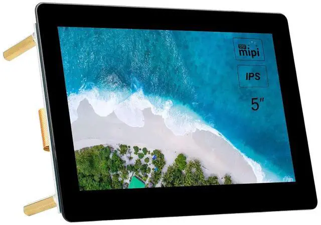 Main image of 5inch IPS Touchscreen for Raspberry Pi DSI LCD Screen 800×480 Capacitive Touch Display Support Raspberry Pi 4B 3B+ 3A+ 3B 2B B+ A+ CM3/3+/4 Compatible with RasPi OS/Ubuntu/Kali/WIN10 IoT/Retropie