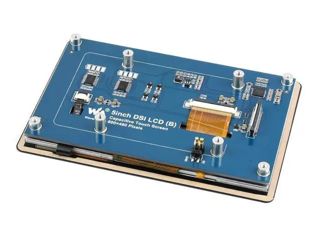 Alt view image 2 of 7 - 5inch IPS Touchscreen for Raspberry Pi DSI LCD Screen 800×480 Capacitive Touch Display Support Raspberry Pi 4B 3B+ 3A+ 3B 2B B+ A+ CM3/3+/4 Compatible with RasPi OS/Ubuntu/Kali/WIN10 IoT/Retropie
